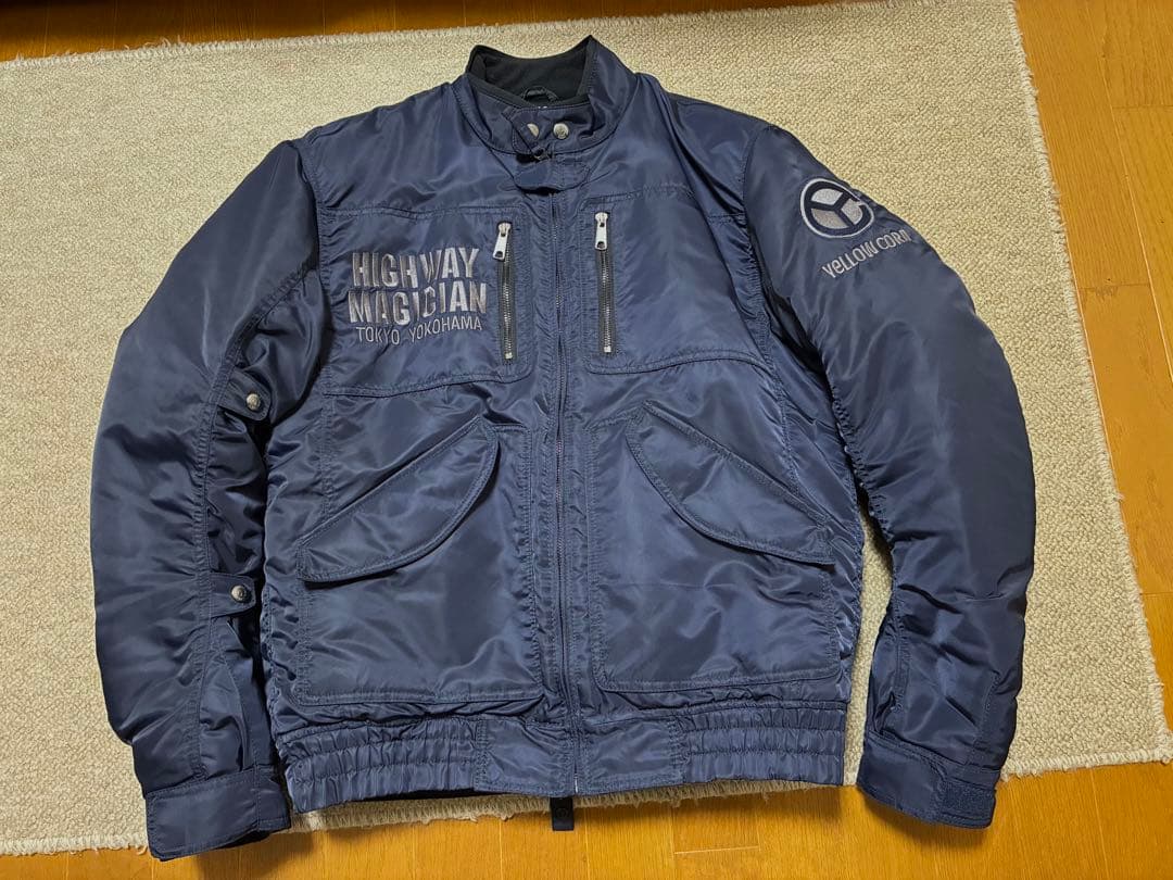 YELLOW CORN バイクジャケット ネイビー　ウィンター