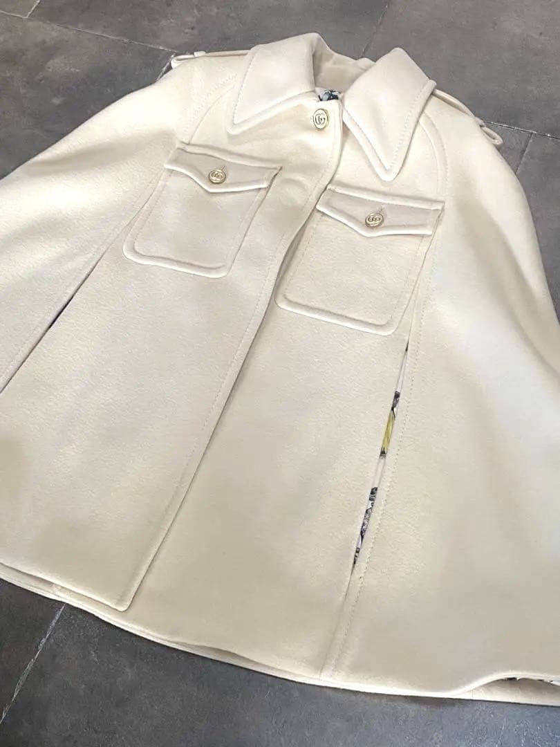 GUCCI グッチ 日本限定 ヒグチユウコ キャットアップリケ コート ポンチョ