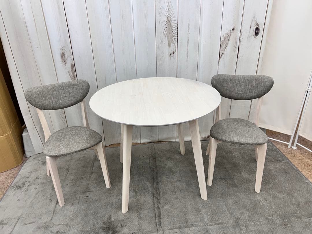 北欧風2人掛けダイニングテーブルセット（テーブル・チェアセット）