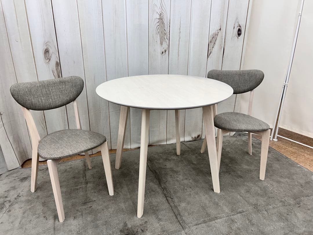 北欧風2人掛けダイニングテーブルセット（テーブル・チェアセット）