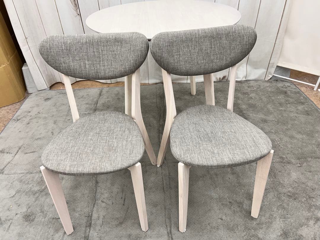 北欧風2人掛けダイニングテーブルセット（テーブル・チェアセット）