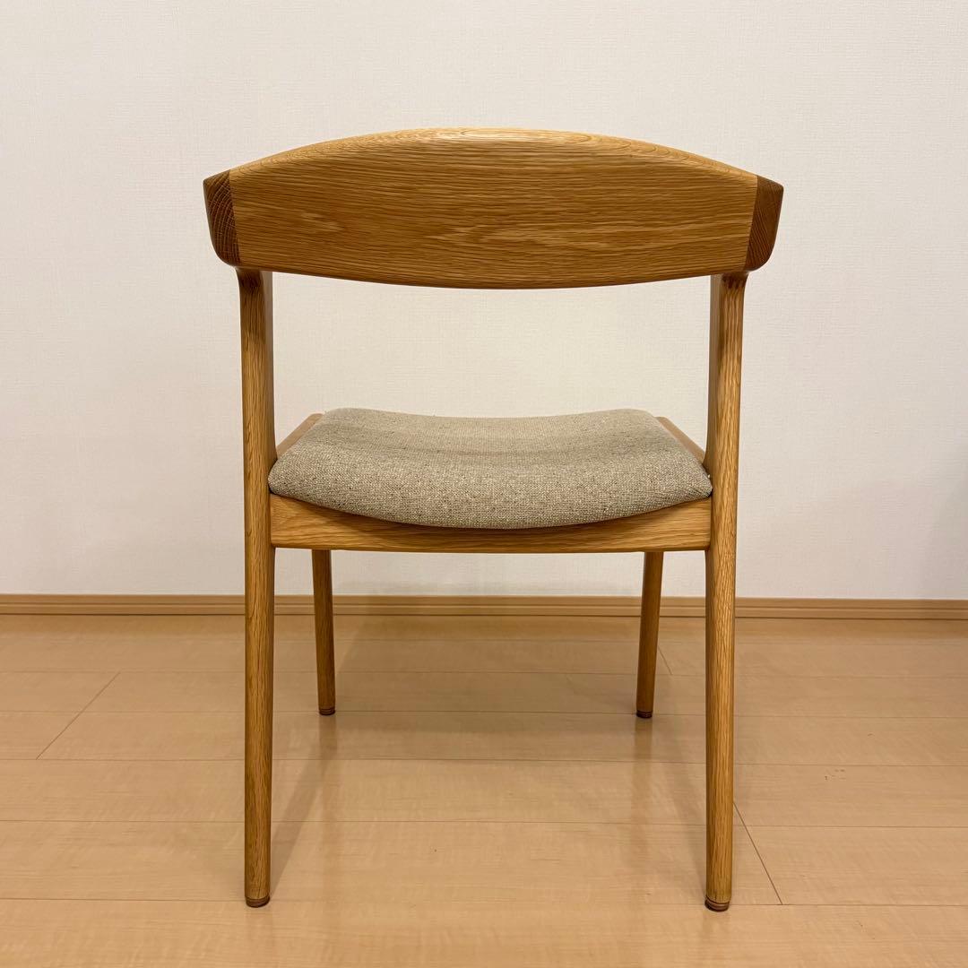 美品 シキファニチア ユナセミアームチェア ダイニングチェア 椅子 日本製 ②