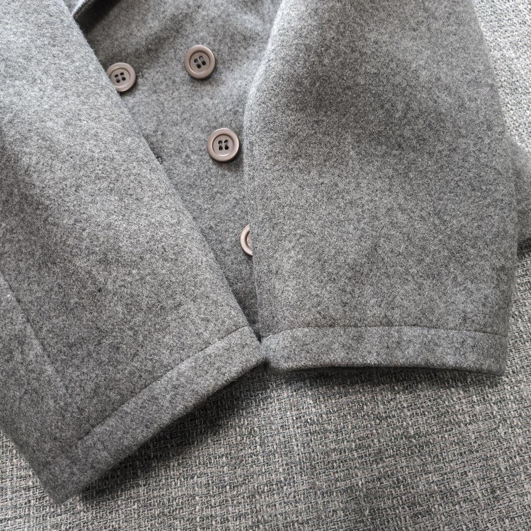 リミフゥ　ショート　ビッグカラー　ウールコート　日本製