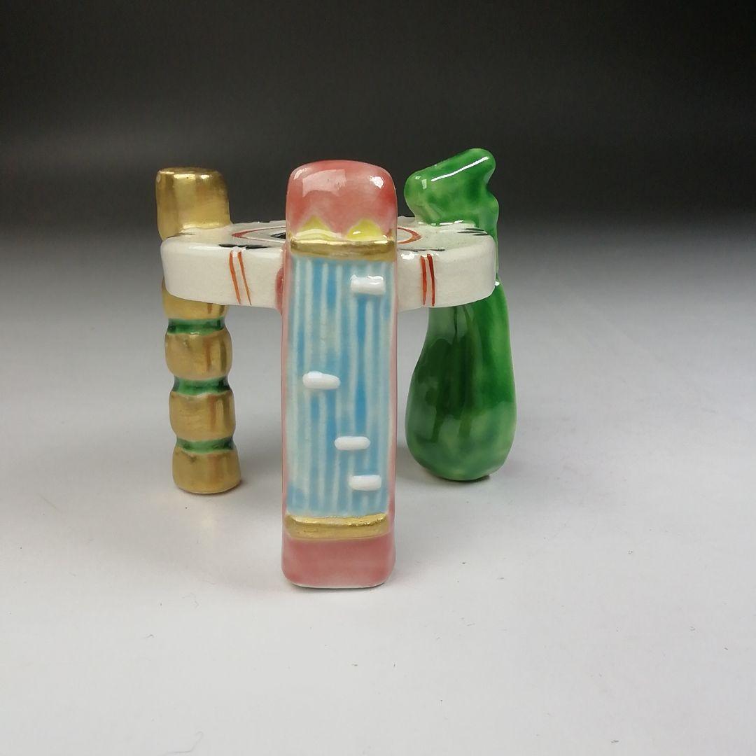 Ｔ７２２　蓋置　『楽器蓋置』『今岡三四郎 造』　共箱　茶道具